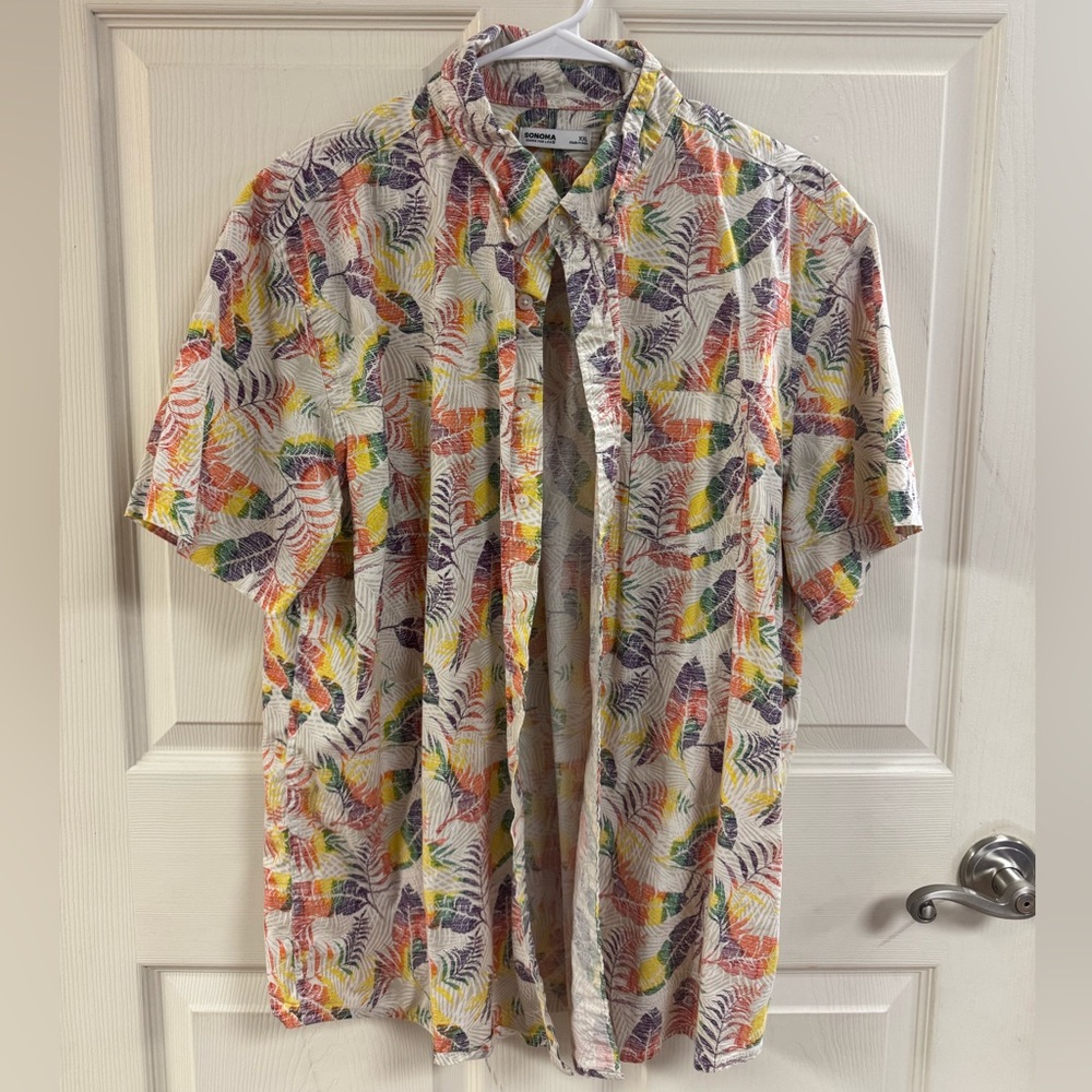 Sonoma Rainbow Button Down Shirt